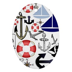 Nautical Collage Oval Ornament by StuffOrSomething