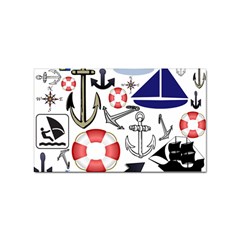 Nautical Collage Sticker (rectangle) by StuffOrSomething