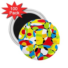 Interlocking Circles 2 25  Button Magnet (100 Pack) by StuffOrSomething