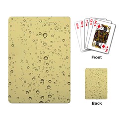 Yellow Water Droplets Playing Cards Single Design by Colorfulart23
