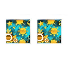Musical Peace Cufflinks (square) by StuffOrSomething