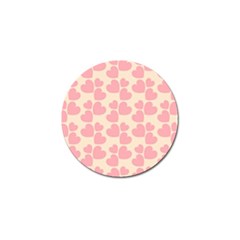 Cream And Salmon Hearts Golf Ball Marker 10 Pack by Colorfulart23