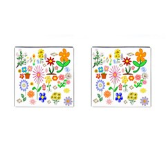 Summer Florals Cufflinks (square) by StuffOrSomething