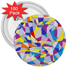Fractured Facade 3  Button (100 Pack) by StuffOrSomething