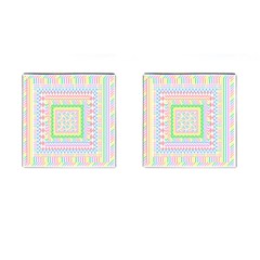 Layered Pastels Cufflinks (square) by StuffOrSomething