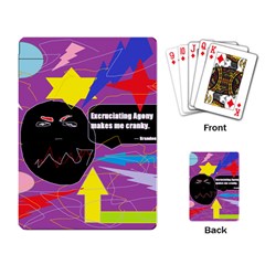 Excruciating Agony Playing Cards Single Design by FunWithFibro