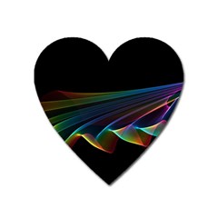  Flowing Fabric Of Rainbow Light, Abstract  Magnet (heart) by DianeClancy