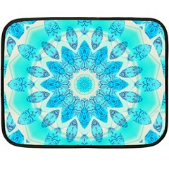 Blue Ice Goddess, Abstract Crystals Of Love Mini Fleece Blanket (two Sided) by DianeClancy