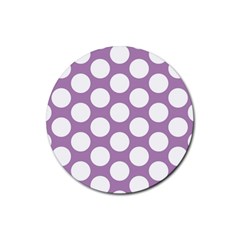Lilac Polkadot Drink Coaster (round) by Zandiepants