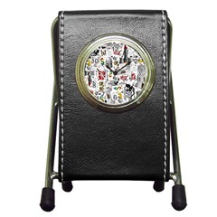 Medieval Mash Up Stationery Holder Clock by StuffOrSomething