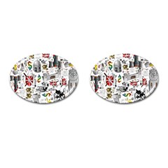 Medieval Mash Up Cufflinks (oval) by StuffOrSomething