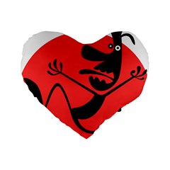 Running Man 16  Premium Heart Shape Cushion  by StuffOrSomething