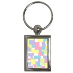 Mod Pastel Geometric Key Chain (Rectangle) Front