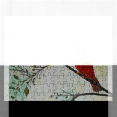 Sweet Red Cardinal Jigsaw Puzzle (rectangle) by rokinronda