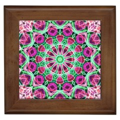 Flower Garden Framed Ceramic Tile by Zandiepants