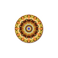 Ochre Burnt Glass Golf Ball Marker by Zandiepants