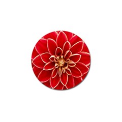 Red Dahila Golf Ball Marker 4 Pack by Colorfulart23
