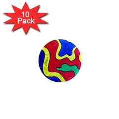 Abstract 1  Mini Button Magnet (10 Pack) by Siebenhuehner
