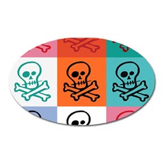 Skull Magnet (oval) by Siebenhuehner