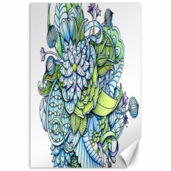 Peaceful Flower Garden Canvas 24  X 36  (unframed) by Zandiepants