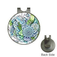 Peaceful Flower Garden 2 Hat Clip With Golf Ball Marker by Zandiepants