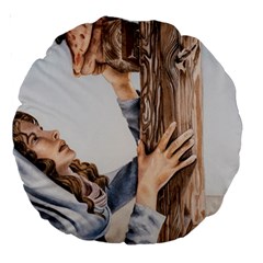 Stabat Mater 18  Premium Round Cushion  by TonyaButcher