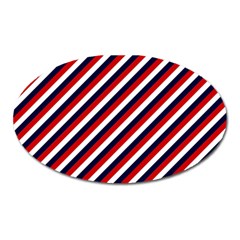 Diagonal Patriot Stripes Magnet (oval) by StuffOrSomething