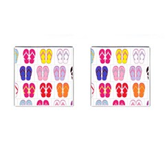 Flip Flop Collage Cufflinks (square) by StuffOrSomething
