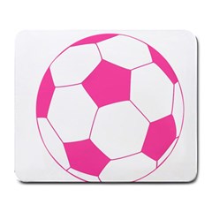 Soccer Ball Pink Large Mouse Pad (rectangle) by Designsbyalex