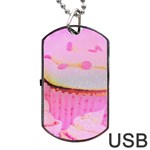 Cupcakes Covered in Sparkly Sugar Dog Tag USB Flash (Two Sides) Back