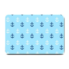Anchors In Blue And White Small Door Mat by StuffOrSomething