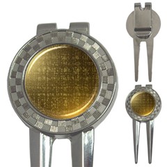 Gold Golf Pitchfork & Ball Marker by Colorfulart23
