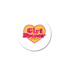 Girl Power Heart Shaped Typographic Design Quote Golf Ball Marker 10 Pack by dflcprints