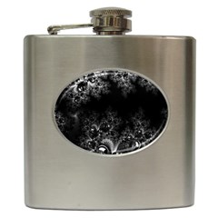 Midnight Frost Fractal Hip Flask by Artist4God
