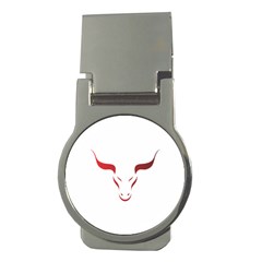 Stylized Symbol Red Bull Icon Design Money Clip (round) by rizovdesign