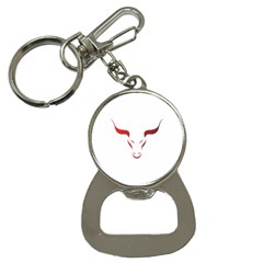 Stylized Symbol Red Bull Icon Design Bottle Opener Key Chain by rizovdesign