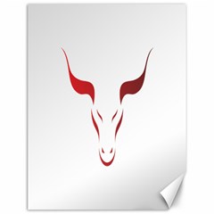 Stylized Symbol Red Bull Icon Design Canvas 12  X 16  (unframed) by rizovdesign