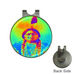 Sitting Bull Hat Clip With Golf Ball Marker by icarusismartdesigns