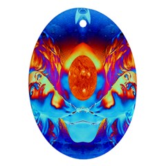 Escape From The Sun Oval Ornament (two Sides) by icarusismartdesigns