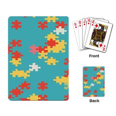Puzzle Pieces Playing Cards Single Design by LalyLauraFLM