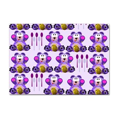 Fms Honey Bear With Spoons A4 Sticker 10 Pack by FunWithFibro