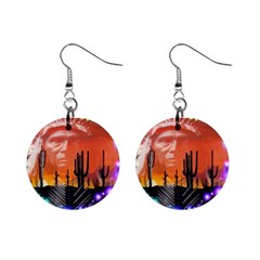 Ghost Dance Mini Button Earrings by icarusismartdesigns