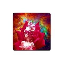 Star Flower Magnet (square) by icarusismartdesigns
