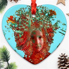 Flower Horizon Heart Ornament (two Sides) by icarusismartdesigns