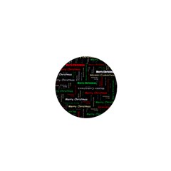 Merry Christmas Typography Art 1  Mini Button by StuffOrSomething