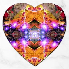 Abstract Flower Jigsaw Puzzle (heart) by icarusismartdesigns