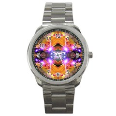 Abstract Flower Sport Metal Watch by icarusismartdesigns
