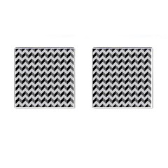 Modern Retro Chevron Patchwork Pattern  Cufflinks (square) by GardenOfOphir