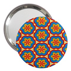 Floral Pattern 3  Handbag Mirror by LalyLauraFLM
