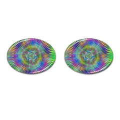 Hypnotic Star Burst Fractal Cufflinks (oval) by StuffOrSomething